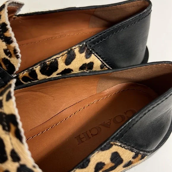 🐆COACH Women's Putnam Loafer Leopard Print size 5